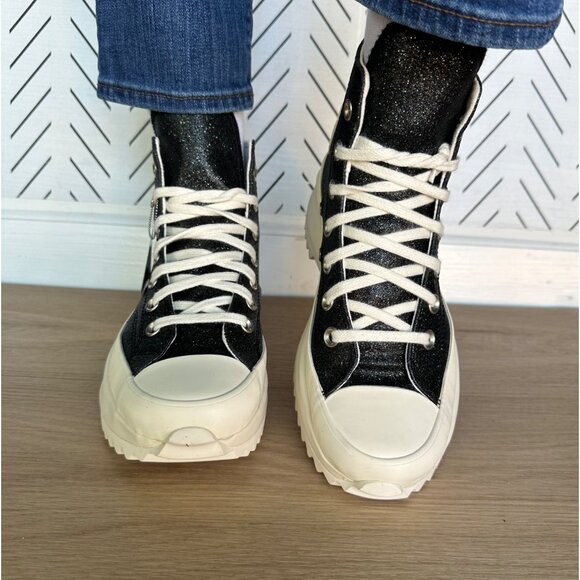 ⭐Rare Converse Run Star Hike Hi Platform Glitter 8.5 Women Shoes Sneaker A07947C - Picture 6 of 14